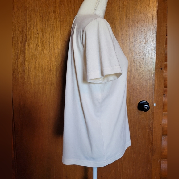 Rebecca Malone Women's Embellished Short Sleeve Top Sz L - Picture 4 of 6